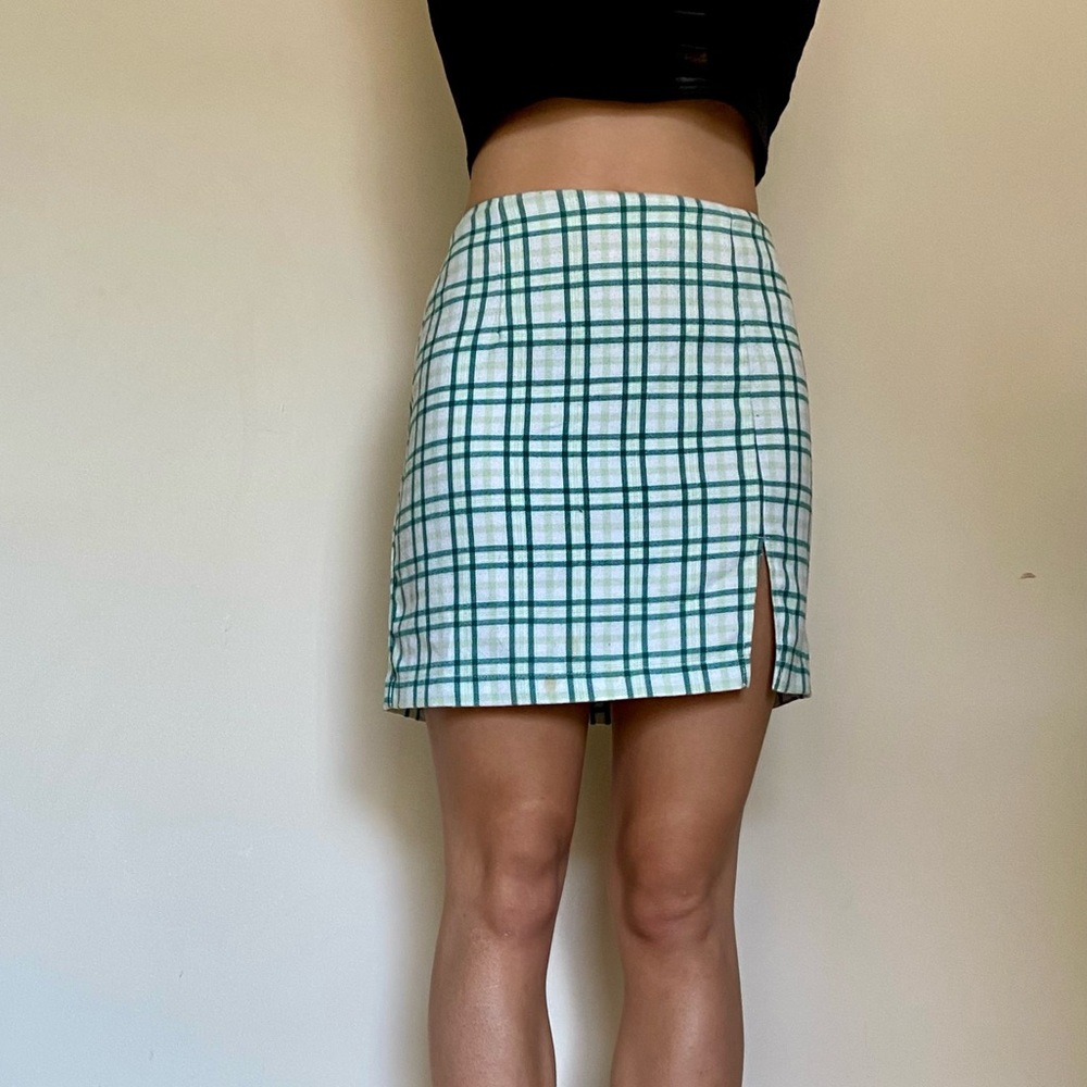 WILD FABLE PLAID MINI SKIRT